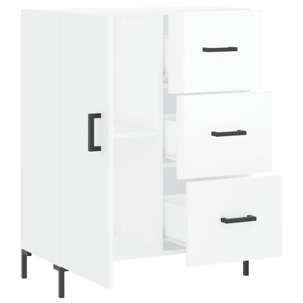 Sideboard Hochglanz-Weiss 69,5x34x90 cm Holzwerkstoff